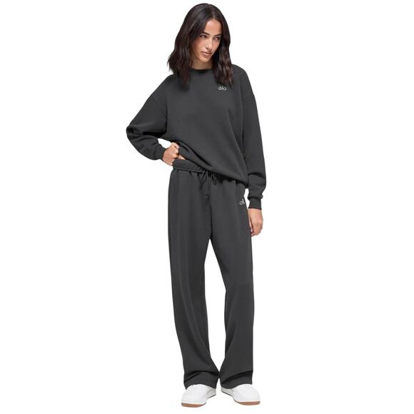 NWT Alo Accolade Straight Leg Sweatpants Size Medium Anthracite Unisex Womens - Picture 3 of 6